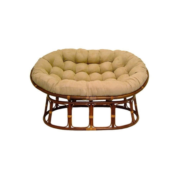 HomeStock Rustic Refinement 65" By 48" Solid Microsuede Double Papasan Cushion