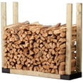 thumbnail image 2 of Shelter Log Rack Brackets Adjustable Steel - Fire Logs Rack Bracket - Rectangle Design Black, 2 of 2