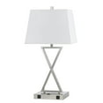 thumbnail image 1 of Cal Lighting LA-8023NS-1-BS 60W Metal Night Stand Lamp with Rocker Switch and 2 Outlets - 28 in., 1 of 1