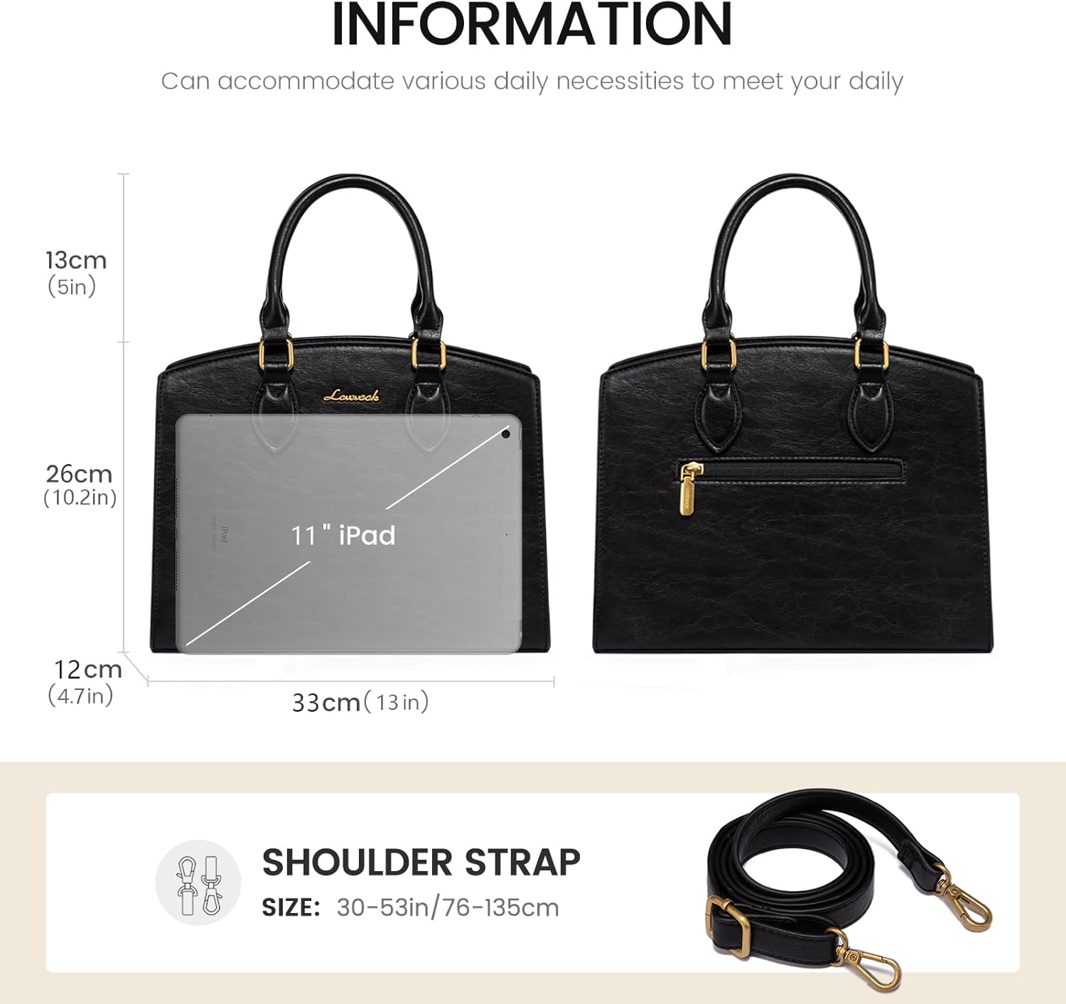 LOVEVOOK Purses and Handbags for Women, Vintage Tote Shoulder Bag Trendy, PU Leather Satchel Bag, Medium Ladies Hand Bag