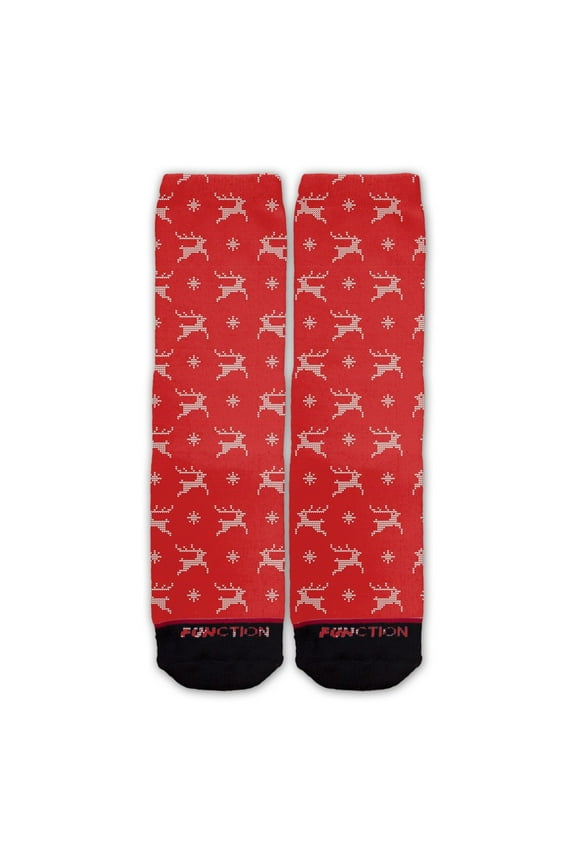 - Ugly Christmas 8 Bit Reindeer Red Socks