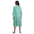 thumbnail image 4 of Moomaya Chemise de Nuit Boutonnée Longueur Genou pour Femmes Imprimée, 4 of 6