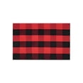 thumbnail image 2 of Orange Plaid Outdoor Rug - Hand-Woven Fall Doormat for Front Porch, Patio, or Entryway, 2 of 7