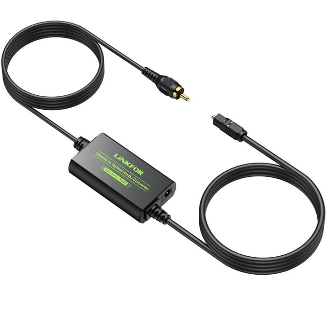 Enlace de conversión coaxial a óptico para 192 kHz con cables