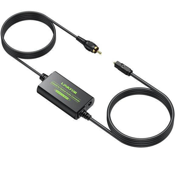 Enlace de conversión coaxial a óptico para 192 kHz con cables