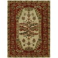 thumbnail image 1 of K2 Floor Style Newport Mansions Kingscote Sand / Red Hand-Tufted Wool Area Rug, 1 of 2