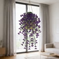 thumbnail image 4 of Artificial Morning Glory Rattan Vine with Eucalyptus Wall Hanging for Outdoor Garden Hanging Baskets, 4 of 6