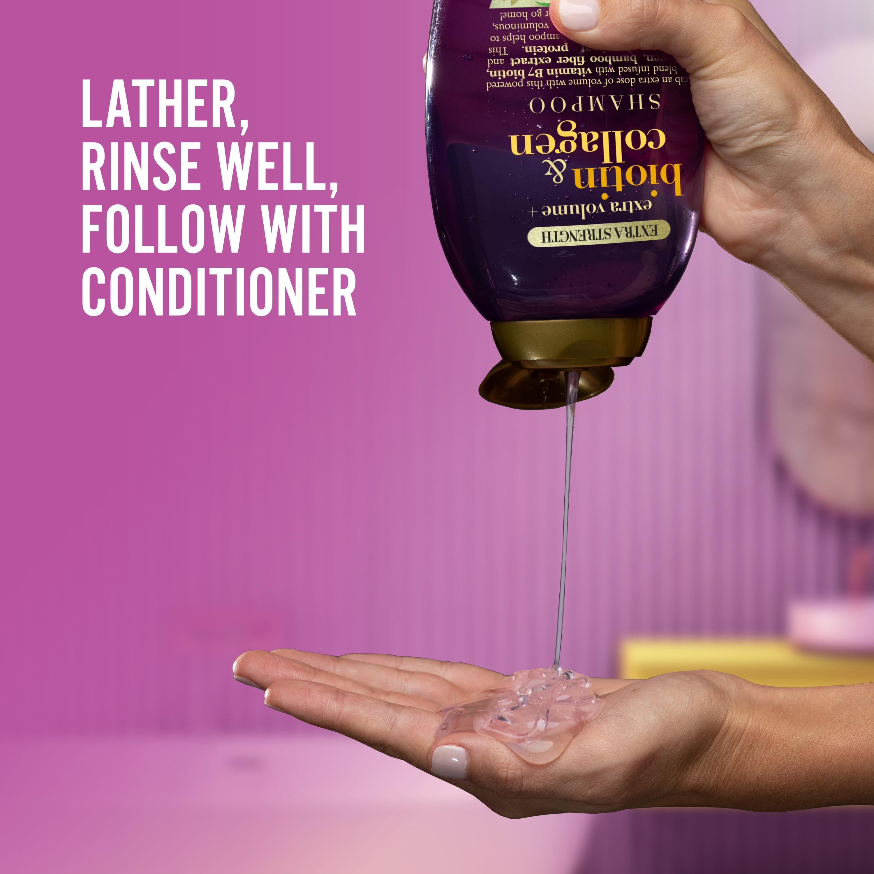 OGX Thick & Full + Biotin & Collagen Extra Strength Volumizing Daily Shampoo with Vitamin B7, fl oz - Walmart.com