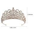 thumbnail image 3 of MasteelfCA Wedding Bride Crown Bridal Rhinestone Crown Birthday Party Tiara Wedding Hair Accessory, 3 of 7