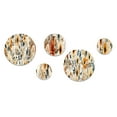 thumbnail image 3 of Designart "Cozy Rustic Floral Glow I" Floral Round Wall Art Set Of 5 - Beige Cottage Wall Living Room Decor Set, 3 of 6