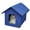 Blue, variant on PETMAKER Outdoor Heated Cat House with Heating Pad and Sherpa Cover (Gray)