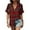 Multicolor, variant on Sakmal Short Sleeve Tees Button up Plaid Crew Neck Shirts T-Shirts Summer Outfits for Women