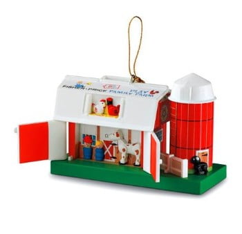 fisher price barn ornament