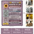 thumbnail image 5 of Daughter in Law Gifts, Gifts for Daughter in Law, Daughter in Law Birthday Gifts, Daughter in Law Gifts from Mother in Law, Unique Birthday for Future Daughter-in-Law Blanket 60"X50", 5 of 5