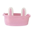 thumbnail image 2 of Voxware Easter Basket Bunny Bag Rabbit Ears Tote Candy Gift Portable Storage Handmade Cloth Rope Reusable Suitable for Children Gift Giving Easter Parties Hom pink, 2 of 8