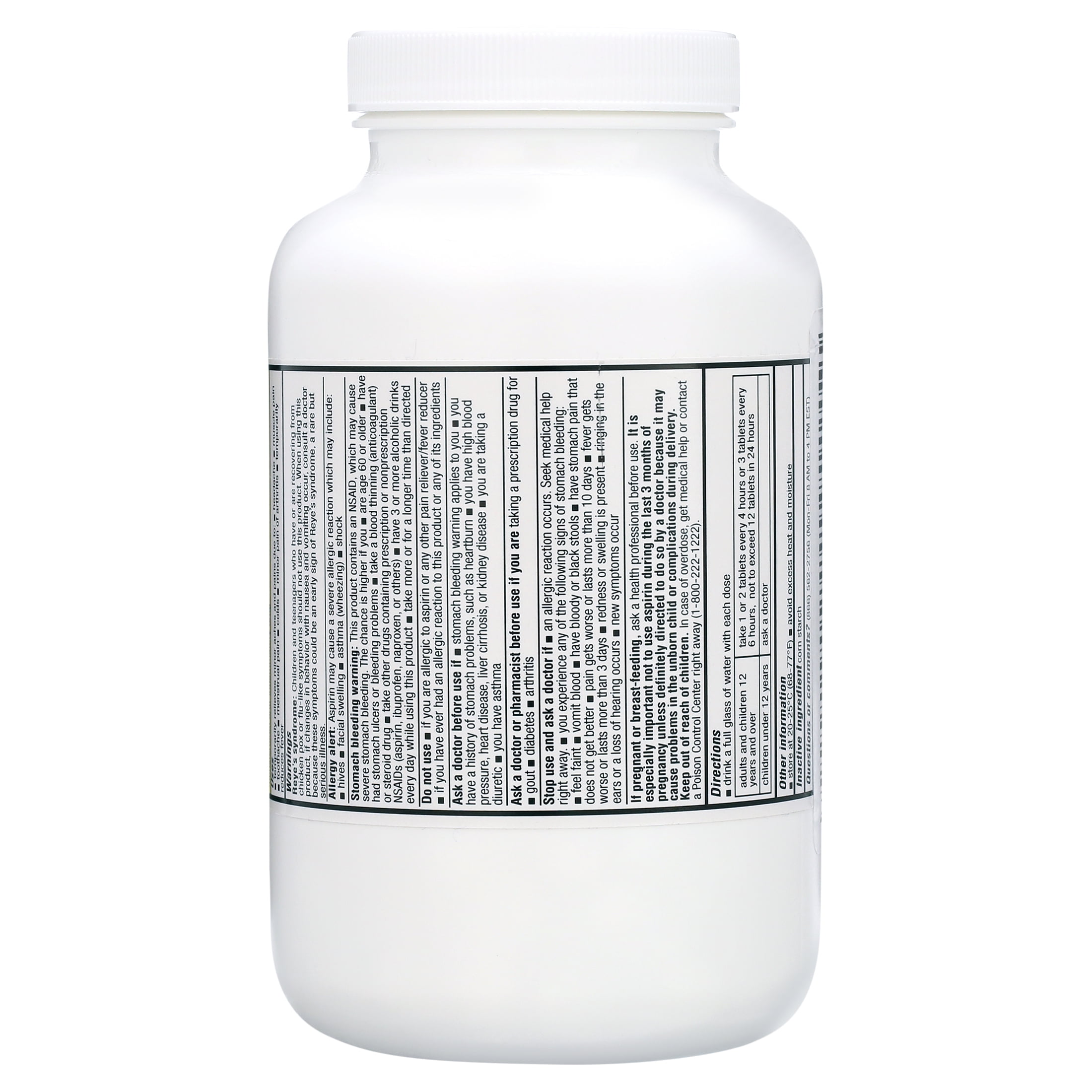Aspirin 325 mg | Regular Strength | 1000 Count Uncoated Tablets