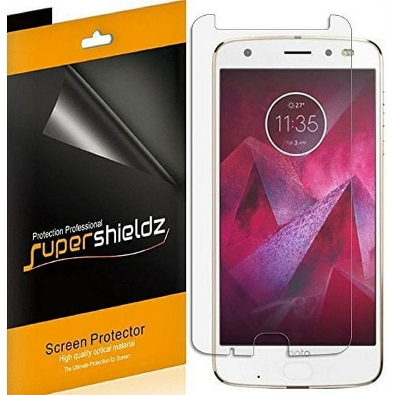 [6-Pack] Supershieldz for Motorola "Moto Z2 Force Edition" / "Moto Z Force Edition (2nd Gen)" Screen Protector, Anti-Bubble High Definition (HD) Clear Shield