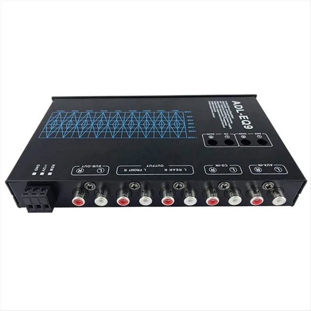 Auto Cube Ecualizador Gráfico de 9 Bandas Audio Digital para Automóvil -EQ9 Ecualizador Amplificador para Automóvil de Serie con Filtro Ajustable