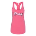 thumbnail image 2 of Wild Bobby, Pray Bubble Letters Inspirational/Christian Women Racerback Tank Top, Hot Pink, Large, 2 of 6