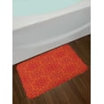 thumbnail image 2 of Red Mandala Bath Mat, Festive Tribal Motifs Arabesque Details Floral Wisdom Symbol Eastern, Non-Slip Plush Mat Bathroom Kitchen Laundry Room Decor, 29.5 X 17.5 Inches, Purple Mustard Orange, Ambesonne, 2 of 2