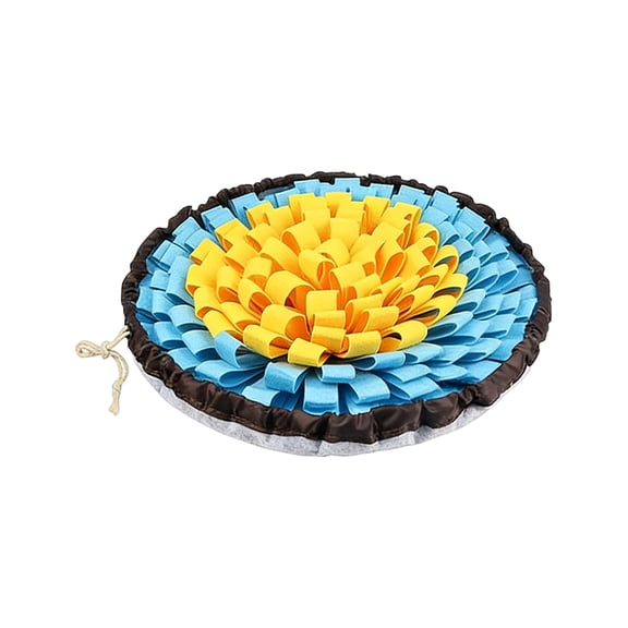 2-In-1 Pet Snuffle Mat & Slow Feeder Bowl, Interactive Sniffing Pad & Slow Eating Toy For Dogs & Cats, Mental Stimulation & Energy Burn Tool, Foldable Portable Pet Puzzle Toy