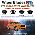 thumbnail image 2 of 2013 Dodge Durango Beam Wiper Blades Wipers w/1yr Warranty (Set of 2) (WiperBladesUSA), 2 of 5