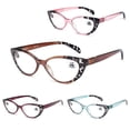 thumbnail image 1 of OSLOB 4 PACK Cat Eye Reading Glasses for Women Blue Light Blocking Readers with Spring Hinge Anti Glare UV?Mix,1.0?, 1 of 4