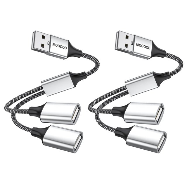 Cable divisor USB MOGOOD USB y Adaptador divisor dual USB 2.0