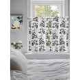 thumbnail image 4 of Kitchen Curtains 45 Inches length, Black Gray Fruit Window Treatment Curtain Drapes, Vintage Plant Nature Botanical Flower Lightweight Window Panels for Living Room Bedroom, 52"x45", 2 Panels, 4 of 7