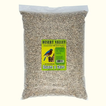 Desert Valley Premium Sunflower Seed Hearts and Chips - Wild Bird Food, Cardinals, Jays & More (10-Pounds)