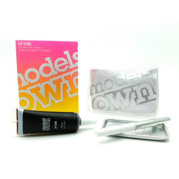 Models Own Lip Gunk Lip Paint Kit:  Mirror Gloss Loud 01 lip paint, 1 Lip brush, 1 Mixing tray, 1 Case