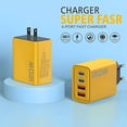 thumbnail image 4 of Cargador USB Total 120W adaptador de carga de teléfono móvil de carga rápida para iPhone Samsung Xiaomi Huawei QC 3,0 cargador de pared PD tipo C, 4 of 5