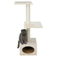 thumbnail image 4 of TRIXIE Badalona Plush & Sisal 3-Level 43" Cat Tree with Scratching Posts & Condo, Beige, 4 of 6