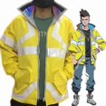 thumbnail image 1 of Anime Cyberpunk David Martinez Cosplay Costume Stand Collar Jacket Hoodie Zipper Coat Punk Adult Men, 1 of 3