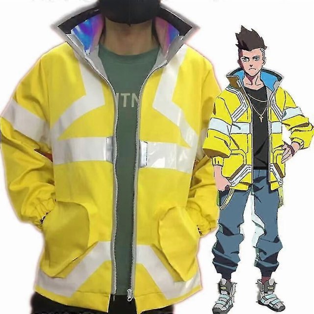 Anime Cyberpunk David Martinez Cosplay Costume Stand Collar Jacket Hoodie Zipper Coat Punk Adult Men