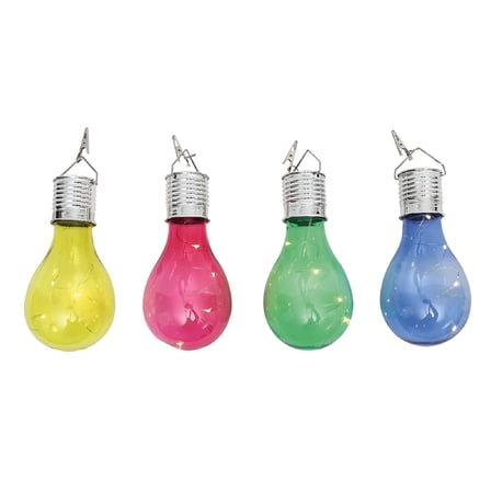 HIBIBUD Outdoor Light Bulbs Waterproof Solar Rechargeable   Batteries Chandelier Lightbulbs Hanging