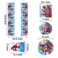 thumbnail image 3 of 82 PCS Spidey Birthday Party Supplies, Birthday Party Paper Plates and Napkins Set Includes 40 PCS Paper Plates 20 PCS Napkins 20 PS Paper Cups 2 Tablecloth for Birthday Party, 3 of 3