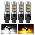 thumbnail image 1 of 4X White/Yellow 3157 Led Drl Switch Back Turn Signal Parking Light Bulb, 1 of 9