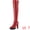 Red, variant on DARING DIVA Women's Platform Chunky Heels Over the Knee High Boots Brown 8