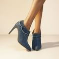 thumbnail image 2 of Amzcrzy Zapatos de mujer,Zapatos de mujer,Zapatillas de mujer, Zapatos de tacón alto con borlas de mezclilla de tacón fino de moda para primavera y mujer Sandalias Mujer Zapatillas De Casa, 2 of 6