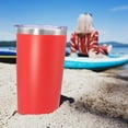 thumbnail image 7 of 20 oz Red Stainless Steel Vacuum Insulated Travel Tumbler with Lid - 12 Pack, 7 of 7