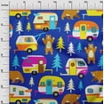 thumbnail image 3 of oneOone Tissu en Coton Flex Bleu Royal pour Camping Randonnée Point de Couture Tissu Imprimé au Mètre 40 Pouces de Large, 3 of 4