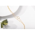 thumbnail image 6 of Mevecco 18K Gold Plated Dainty Karma Round Disc Charm Beaded Chain Choker Necklace for Women Gift, 6 of 7