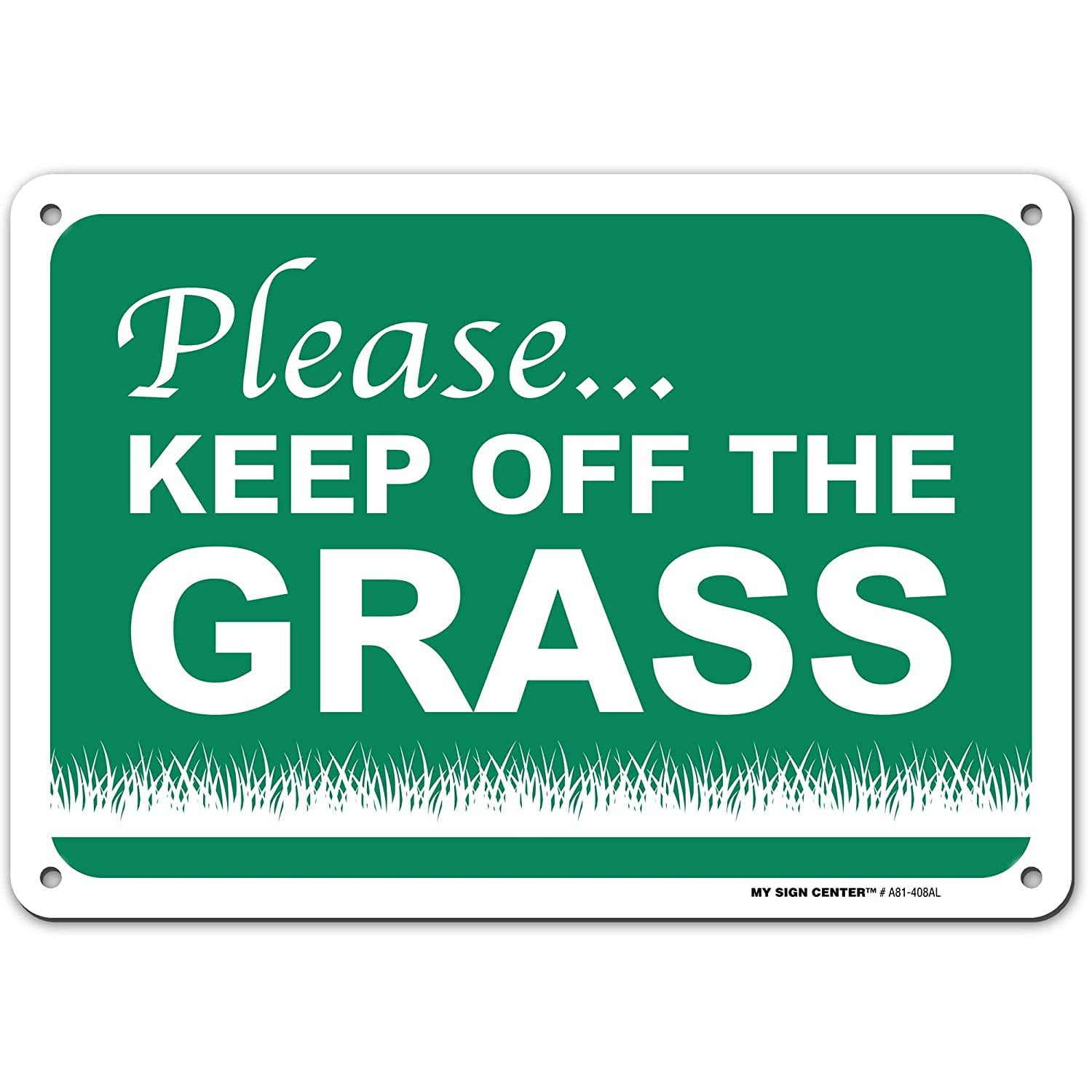 "KEEP OFF THE GRASS" WARNING SIGN METAL HEAVY DUTY 
