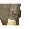 thumbnail image 6 of Men's Mono Turkey Sport Coat 100% Super 180s Wool 1480-04 Tan Brown Plaid, 6 of 7