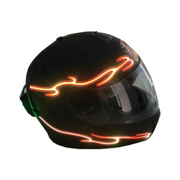 Zyutasoan 1Pair Motorcycle Helmet Led Cold Light Waterproof Strip Sticker Flashing Warning