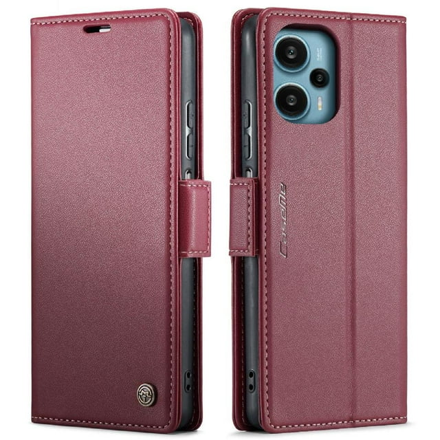 Funda tipo cartera Xiaomi POCO F5 5G con cierre magnético, RFID, tarjetero, soporte, carga inalámbrica