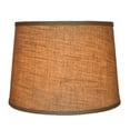 Urbanest French Drum Burlap Lampshade, 14inch by 16inch by 11inch