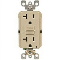 Leviton Mfg R01-GFNT2-0KI 20A Outlet GFCI Self Test - Ivory