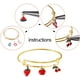 thumbnail image 5 of Juego de 280 pulseras con abalorios, 20 piezas, brazalete extensible, pulseras de alambre ajustables, surtidas con 60 colgantes de oro y 200 anillos abiertos para mujer, fabricación de joyas. Adepaton WMZL-1613, 5 of 7